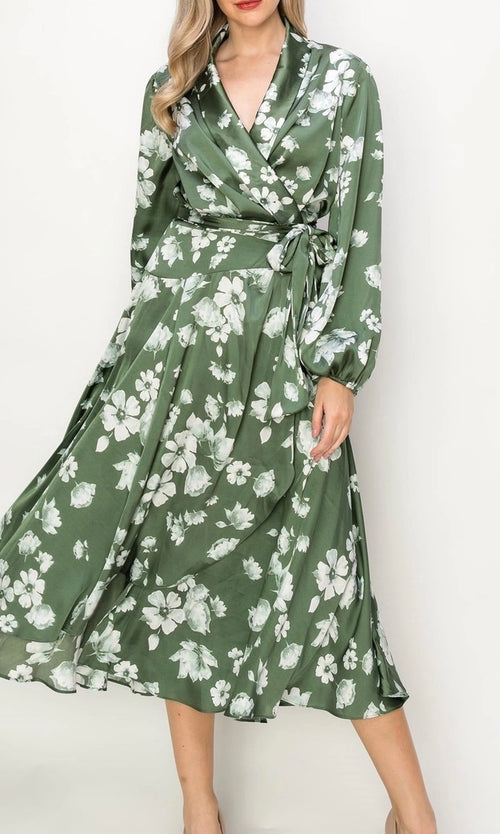 Suzy Satin Floral Dress