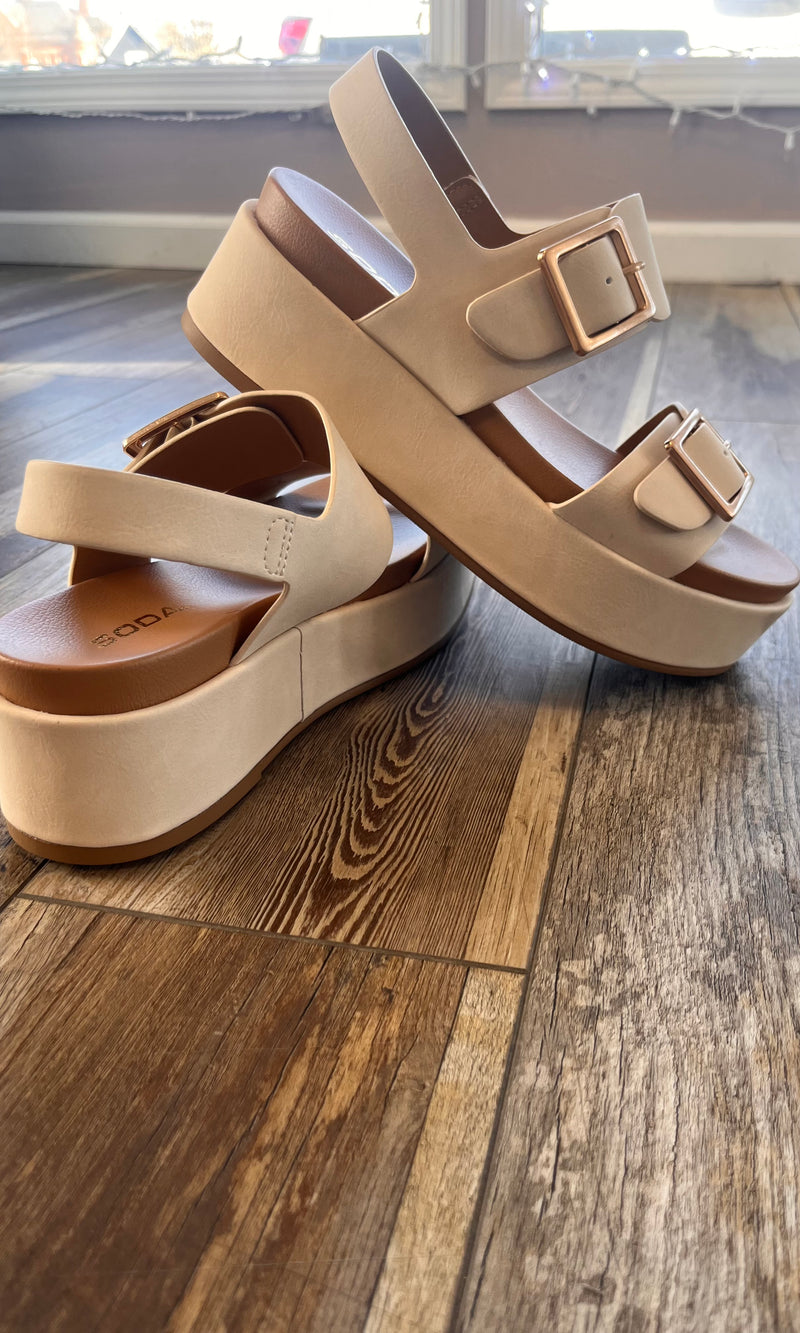 Double Strap Platform Sandal