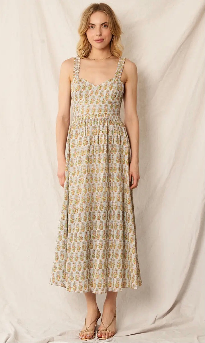 Sweetheart Neckline Maxi Dress with Lurex