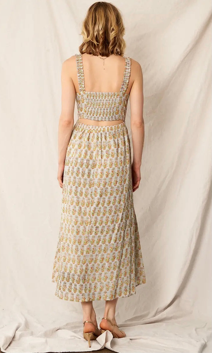 Sweetheart Neckline Maxi Dress with Lurex