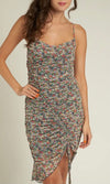 Mesh Floral Sleeveless Midi Dress