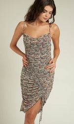Mesh Floral Sleeveless Midi Dress