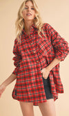 Christmas Red Flannel Top