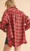 Christmas Red Flannel Top