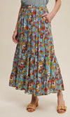 Floral Tiered Maxi Skirt