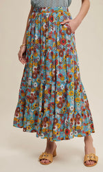 Floral Tiered Maxi Skirt