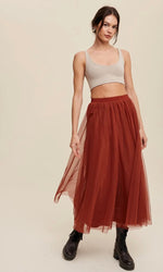Mesh Tulle Maxi Skirt