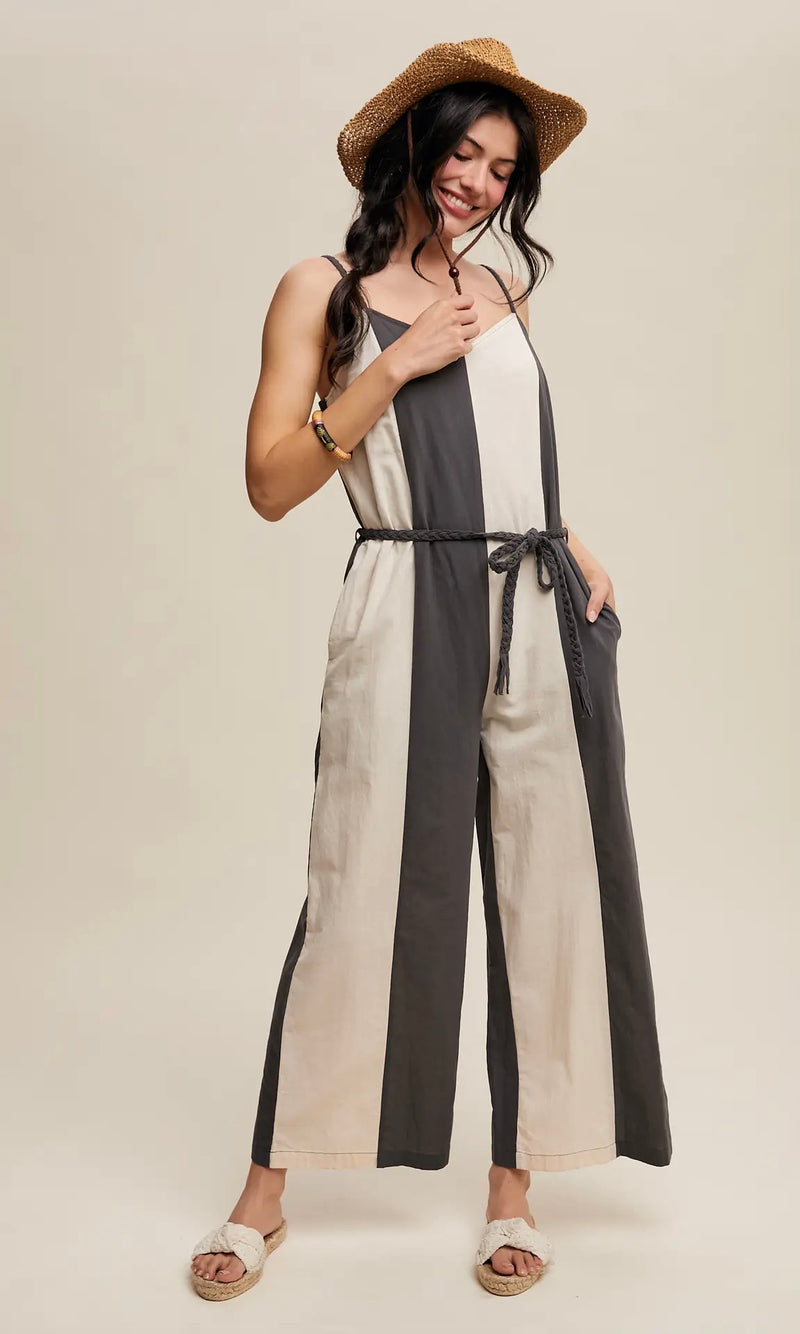 Striped Wide-Leg Jumpsuit(s)