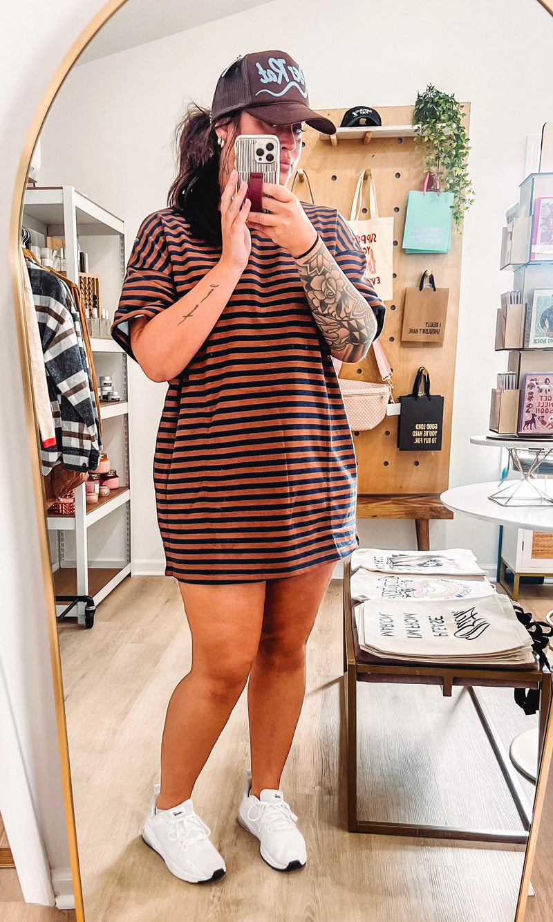 Striped Long Tee/Dress