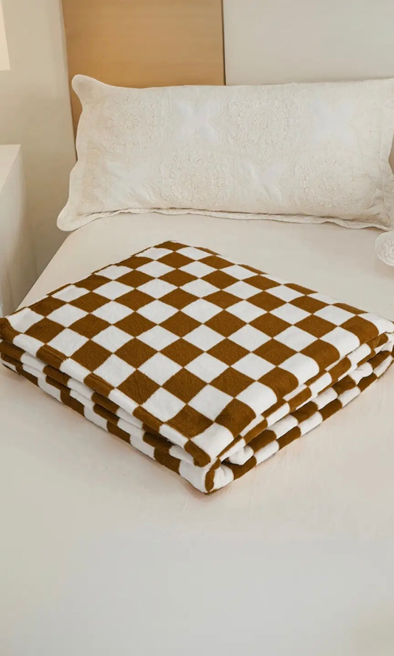 Checkerboard Printed Soft Throw Blanket(s)