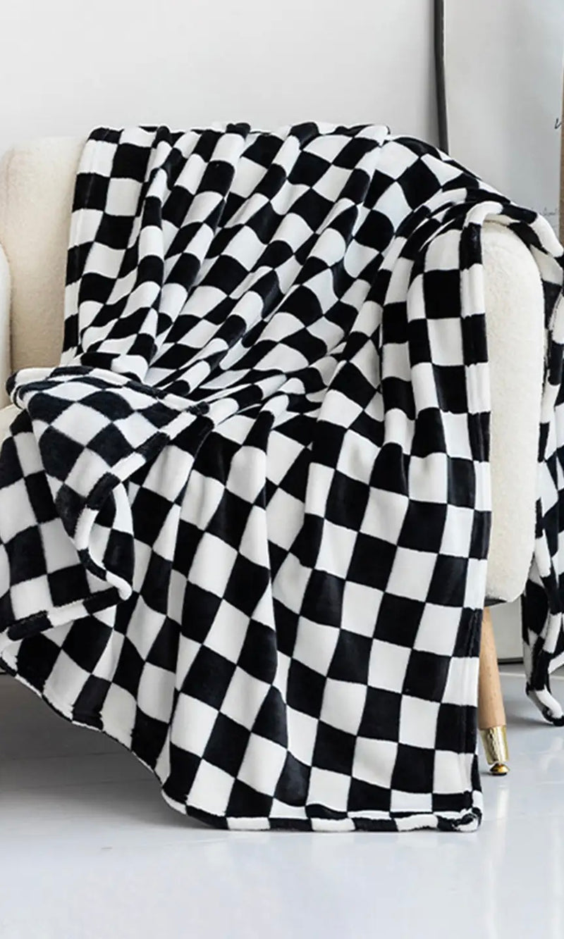 Checkerboard Printed Soft Throw Blanket(s)