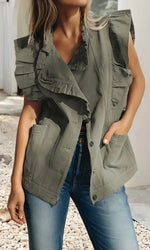 Patchwork Denim Vest