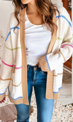 Block Striped Cardigan
