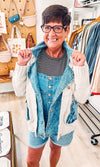 Quilted Denim Jacket Cream
