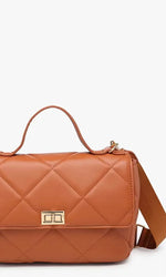 Quilted Twist Lock Crossbody