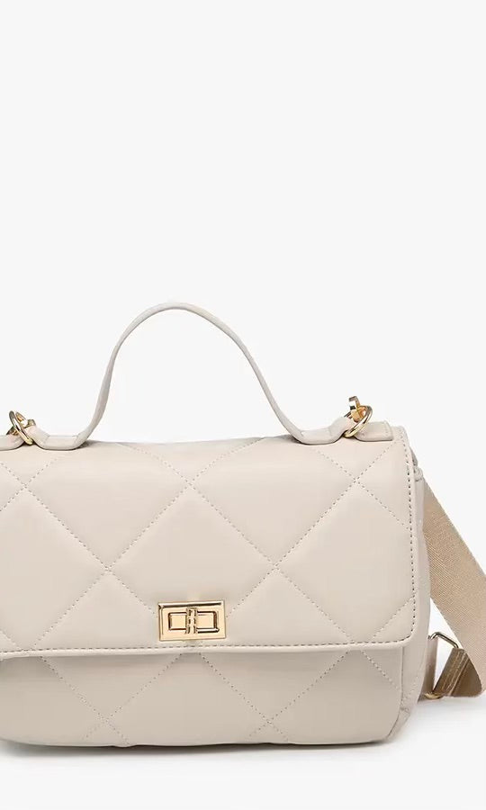 Quilted Twist Lock Crossbody