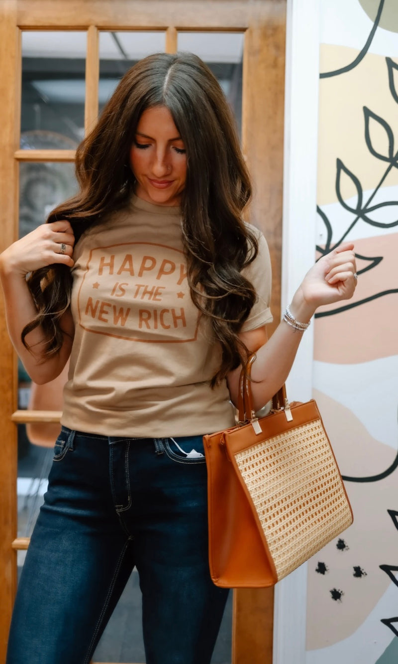 Happy Is The New Rich Tee