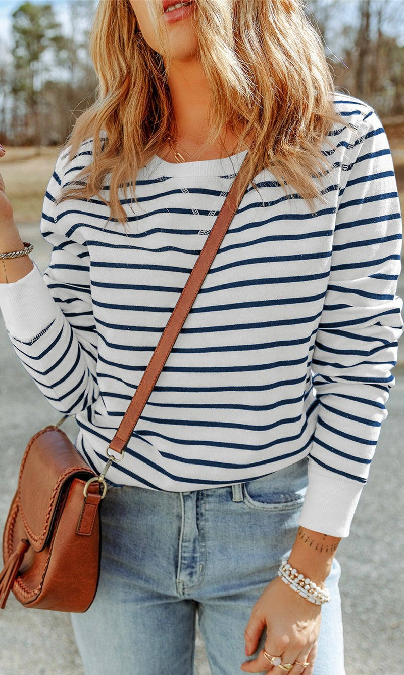 Navy Striped Sweater
