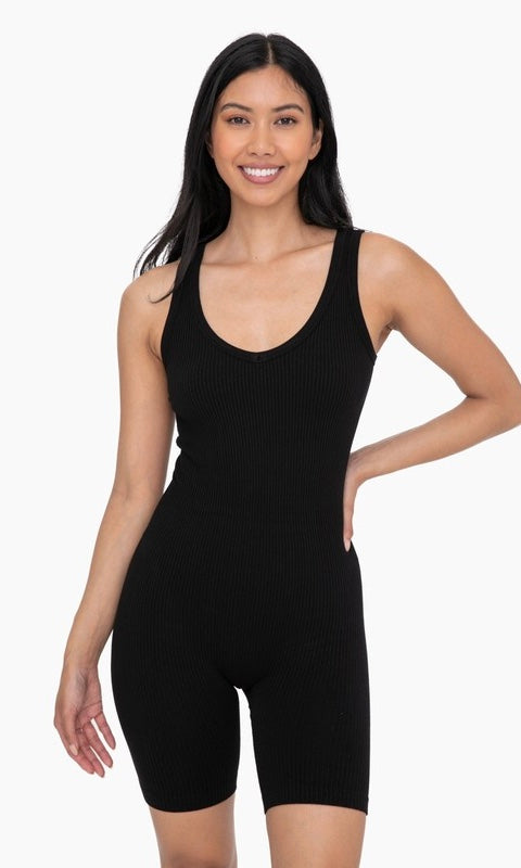 Ribbed Seamless Shortsie Romper