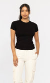 Micro Ribbed Short Sleeve Top(s)