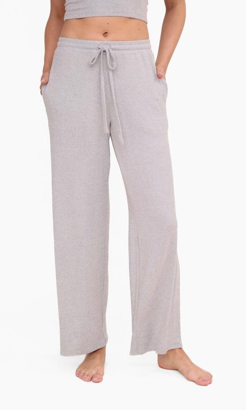 Brushed Hacci Wide Leg Lounge Pants