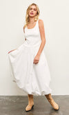 Bubble Hem White Dress