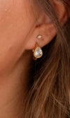 Bezel Gemstone Earring