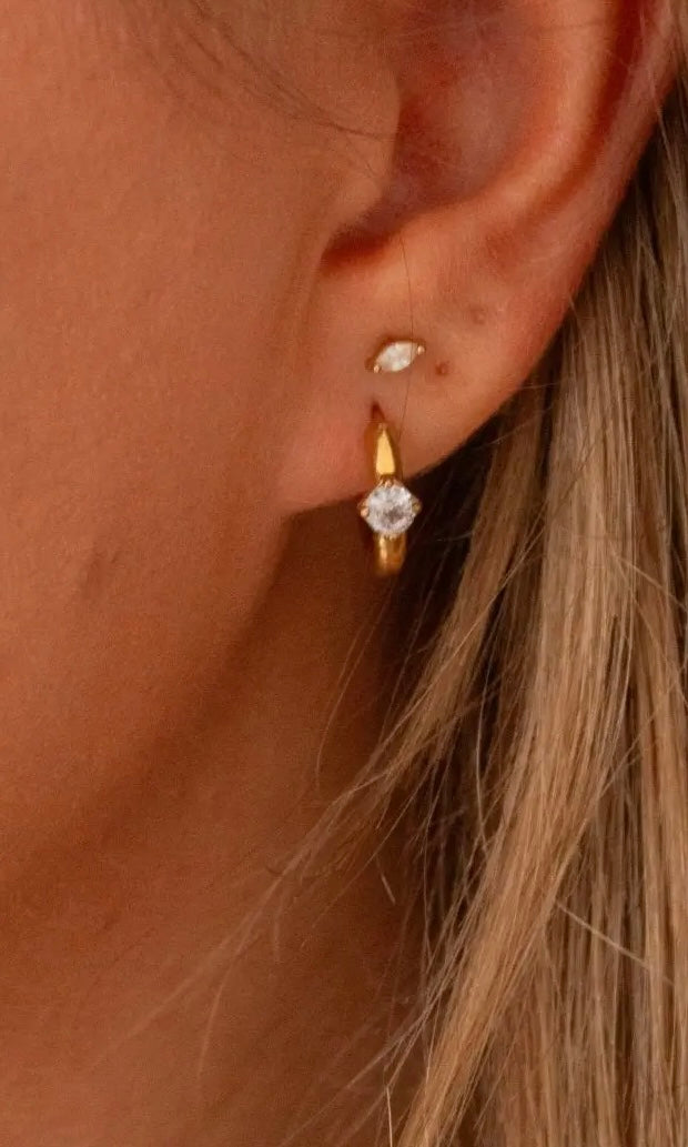 Diamond Hoop Earring