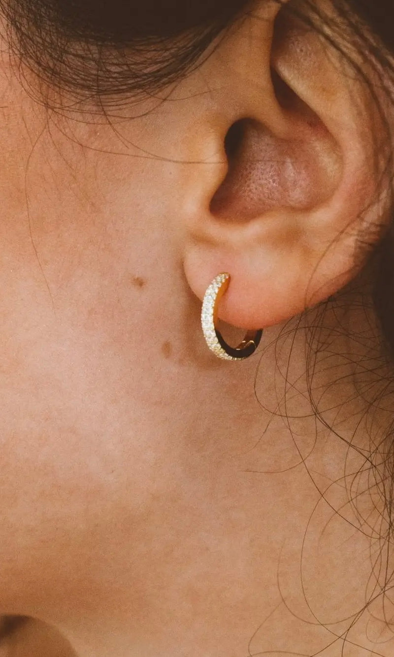 Effortless Crystal Hoops