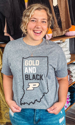 “Gold and Black” Purdue Graphic Tee