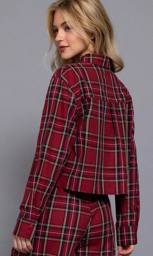 Red Plaid Top