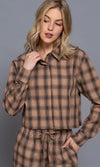 Khaki Plaid Top