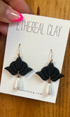Hollie Lotus & Pearl Clay Earrings (Multiple Colors)