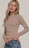Striped Turtleneck Multiple Colors