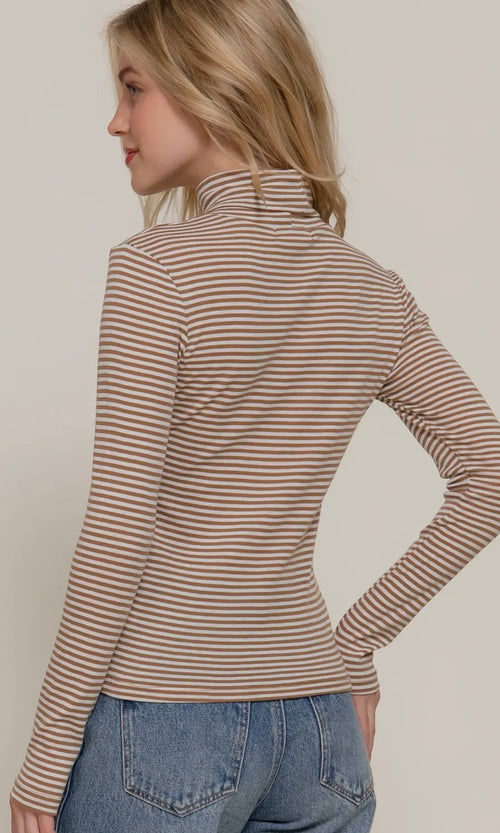 Striped Turtleneck Multiple Colors