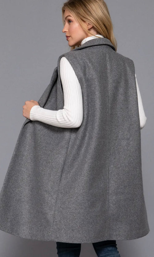Long Gray Vest