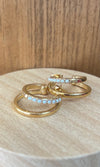 18k Gold + Pearl Double Hoop Earrings