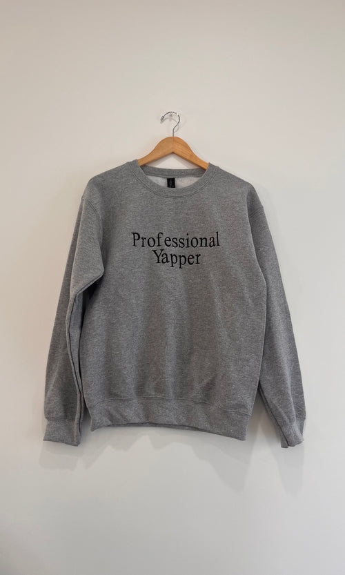 Professional Yapper Embroidered Crewneck