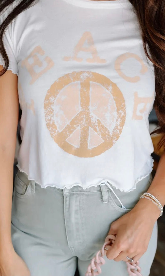 Peace Crop Tee