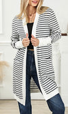 Basic Striped Cardigan