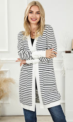 Basic Striped Cardigan