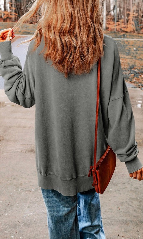 Mineral Wash Oversized Crewneck