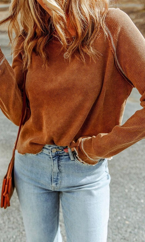 Waffle Thermal Top (Multiple Colors)