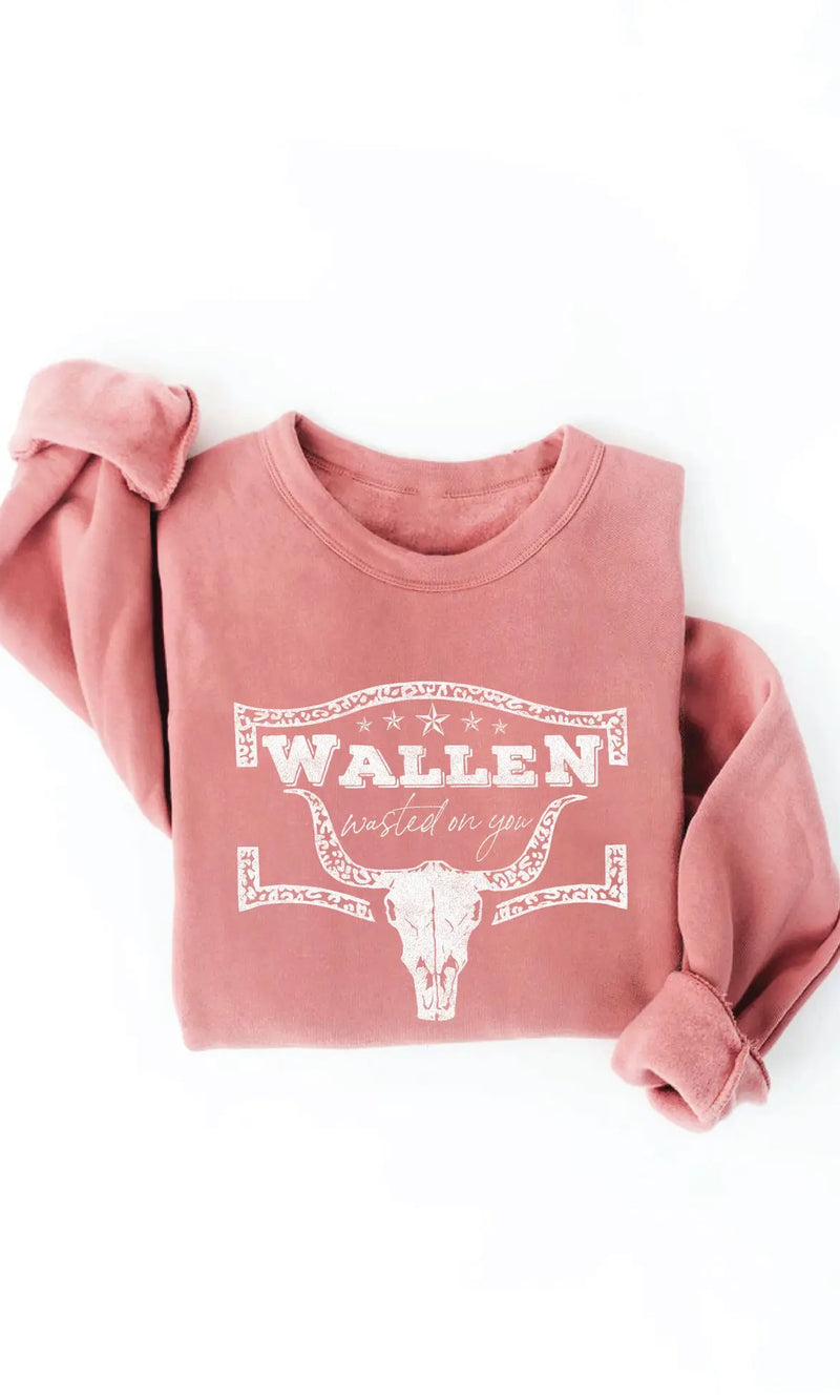 “Wallen Wasted On You” Graphic Crewneck