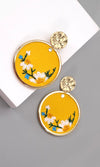Floral Embroidered Earrings (Multiple Colors)