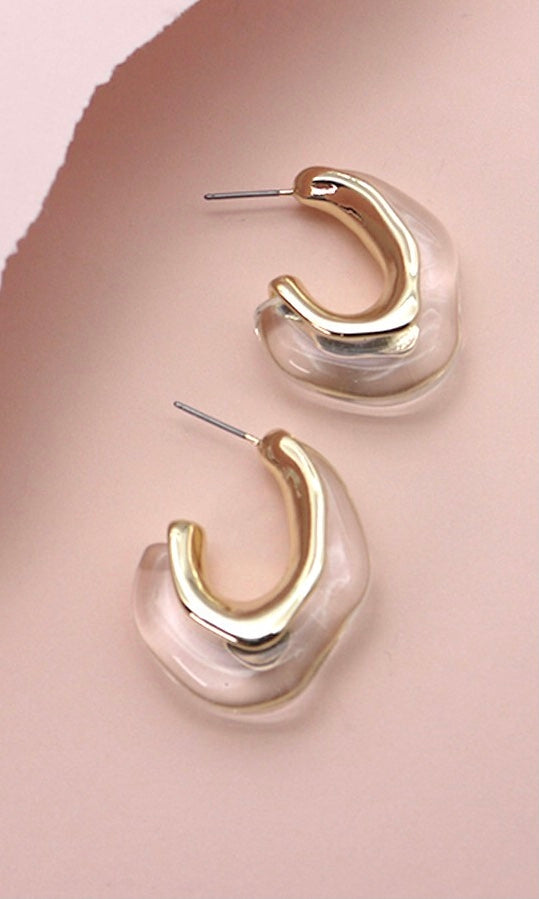 Abstract Wavy Earrings (Multiple Colors)