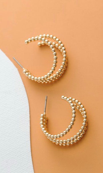 Gold Bubble Earrings