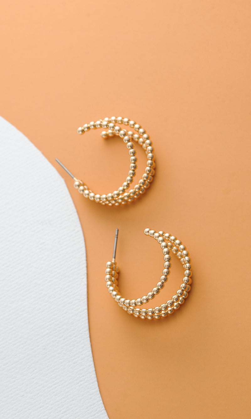 Gold Bubble Earrings