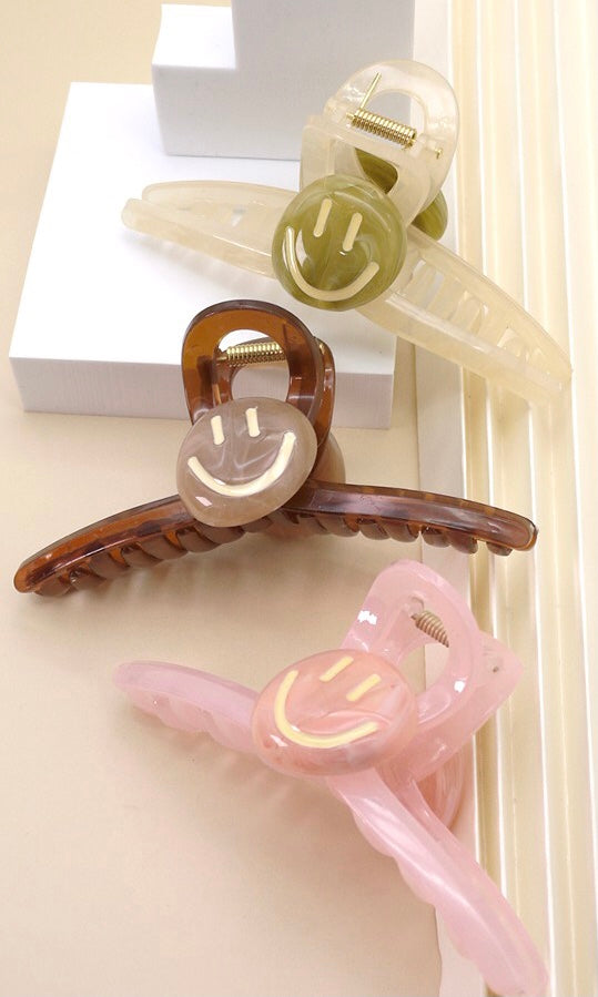 “Smile” Jelly Twist Claw Clip (Multiple Colors)