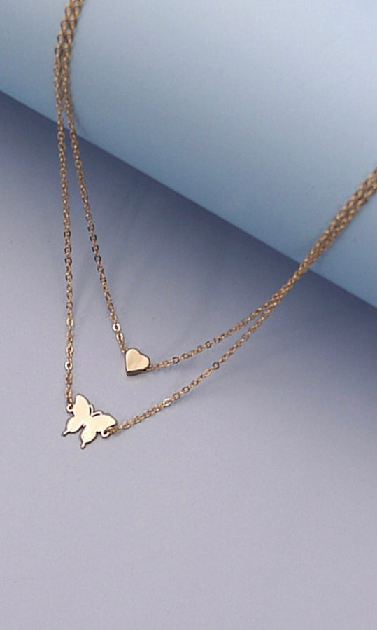 “Butterfly love” Stacked Necklace